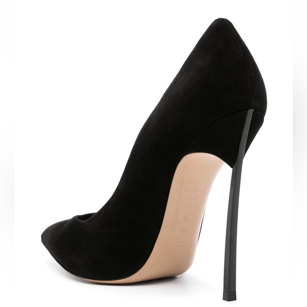 Casadei Black Heels with Stiletto Design and Pointed Toe